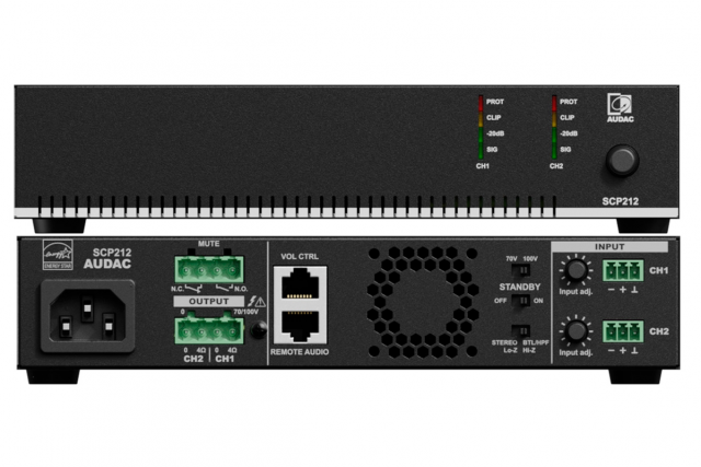 Serie SCP de AUDAC: amplificadores de potencia compactos de dos canales