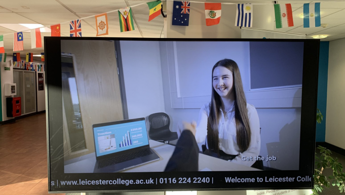 nSign.tv potencia la comunicación digital de Leicester College