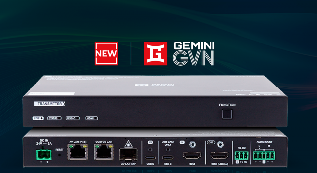 Lightware amplía la familia Gemini GVN con un nuevo transmisor AV-over-IP con USB-C completo
