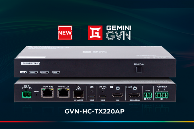 Lightware amplía la familia Gemini GVN con un nuevo transmisor AV-over-IP con USB-C completo